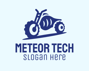 Blue Dirt Motorbike logo design