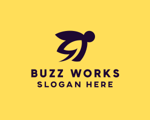 Wasp Bee Insect logo design