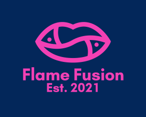 Hot Pink Lips  logo design