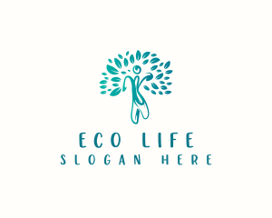 Eco Human Tree logo design