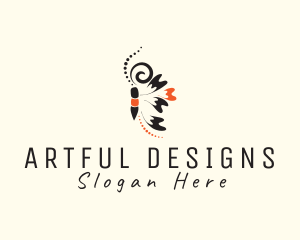 Butterfly Ornament Art logo design