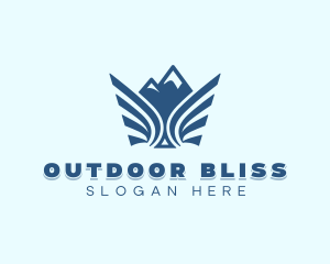 Outdoor Mountain Wings logo design