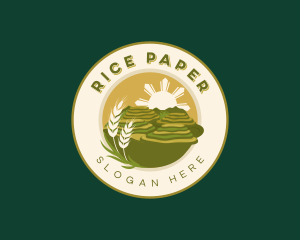 Philippine Rice Terraces Landscape logo design