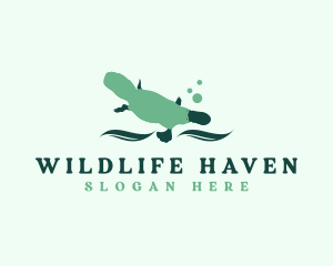 Wildlife Aquarium Platypus logo design