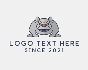 Angry Pitbull Dog logo