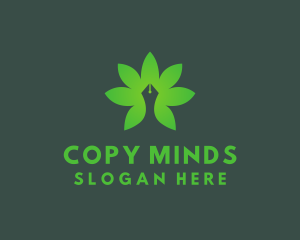 Leaf Pen Writer  logo design