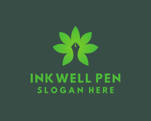 Leaf Pen Writer  logo design