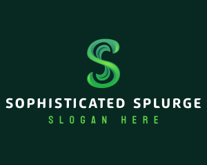 Plant Leaf Letter S logo design