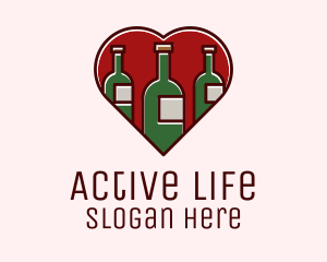 Heart Wine Bottles logo