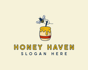 Dessert Honey Bee logo design