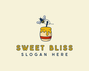 Dessert Honey Bee logo design