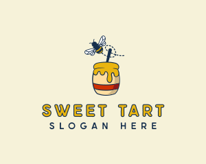 Dessert Honey Bee logo design