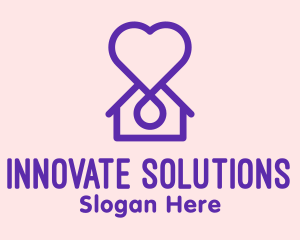 Simple Love House Logo