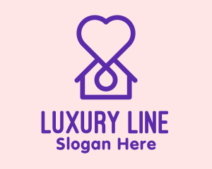 Simple Love House logo design