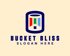 House Renovation Paint Bucket logo design