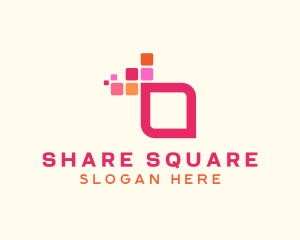 Digital Abstract Square logo design