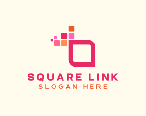 Digital Abstract Square logo design