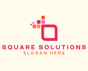 Digital Abstract Square logo design