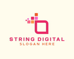 Digital Abstract Square logo design