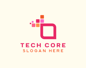 Digital Abstract Square logo design