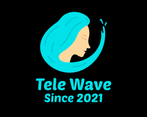 Ocean Wave Woman logo design