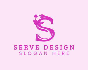 Flower Garden Letter S logo design