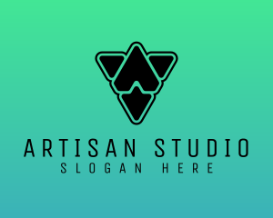 Digital Prism Shapes logo design