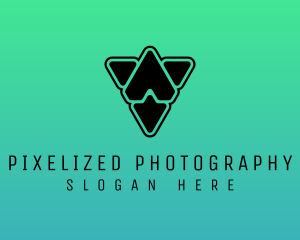 Digital Prism Shapes logo design