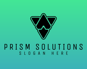 Digital Prism Shapes logo design