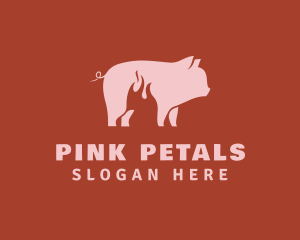 Pork Pig Roast Grill logo design