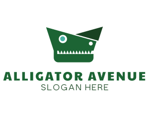 Geometric Alligator Crocodile logo
