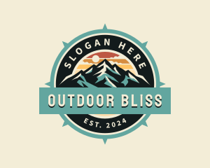 Mountain Compass Adventure logo design