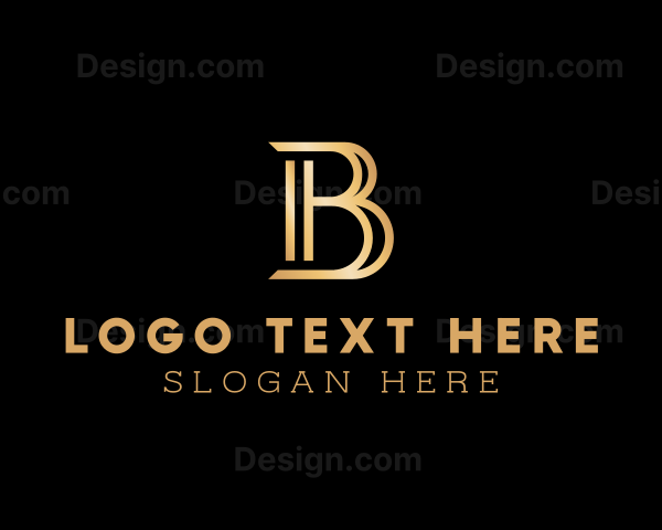 Elegant Pillar Letter B Logo