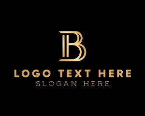 Elegant Pillar Letter B logo