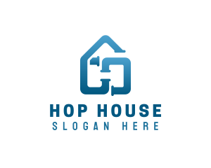 House Pipeline Letter H logo design