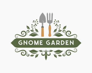 Gardening Trowel Fork Tools logo design