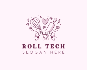 Pastry Baker Heart logo design