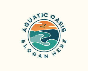 Beach Wave Resort logo design