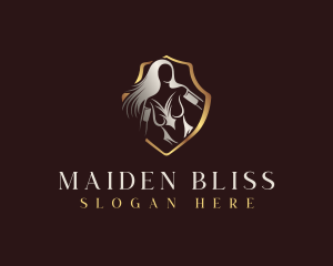 Goddess Shield Warrior logo design