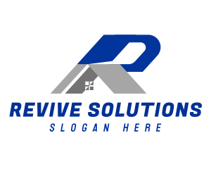 Roofing Renovation Letter R logo design