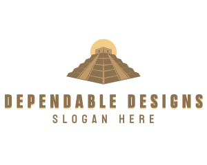 Ancient Pyramid Structure logo design