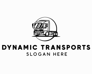 Transport Logistics Truck logo design