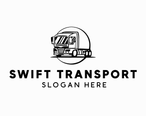 Transport Logistics Truck logo design