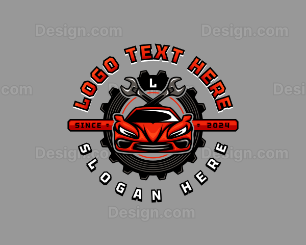 Auto Repair Car Wrench Logo