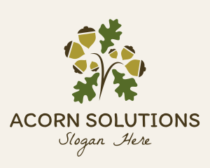 Acorn Fall Leaves  logo