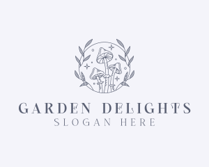 Organic Shrooms Garden logo design