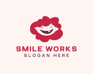 Preschool Smiling Girl logo design