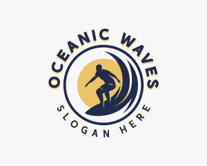 Wave Sea Surfer logo design