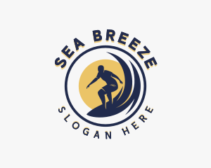 Wave Sea Surfer logo design