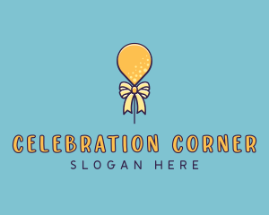 Balloon Ribbon Party logo design